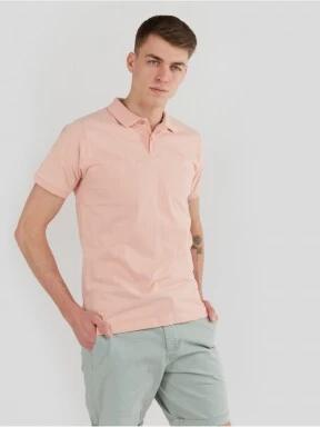 Fundango Incognito Mono Poloshirt férfi galléros póló rózsaszín színben 1
