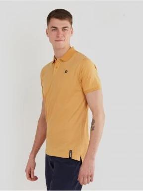 Fundango Incognito Mono Poloshirt férfi galléros póló sárga színben 1