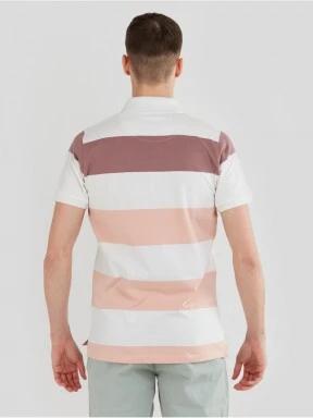Fundango Incognito Stripe Poloshirt férfi galléros póló fehér színben 3