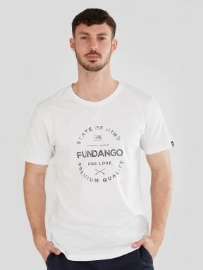 Fundango Basic-T Logo 04 férfi rövid ujjú póló fehér színben 1