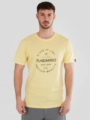 Fundango Basic-T Logo 04 férfi rövid ujjú póló sárga színben 1