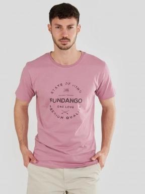 Fundango Basic-T Logo 04 férfi rövid ujjú póló lila színben 1