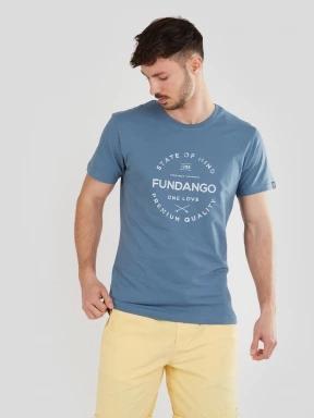 Fundango Basic-T Logo 04 férfi rövid ujjú póló kék színben 1