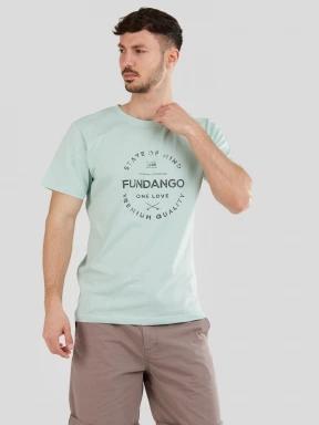Fundango Basic-T Logo 04 férfi rövid ujjú póló világoskék színben 1
