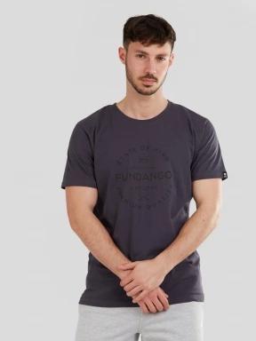 Fundango Basic-T Logo 04 férfi rövid ujjú póló szürke színben 1