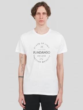 Fundango Basic-T Logo 04 férfi rövid ujjú póló fehér színben 1
