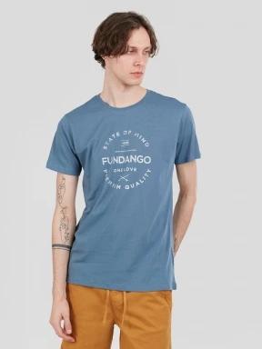 Fundango Basic-T Logo 04 férfi rövid ujjú póló kék színben 1