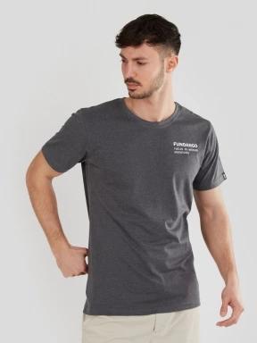 Fundango Basic-T Logo 07 férfi rövid ujjú póló szürke színben 1