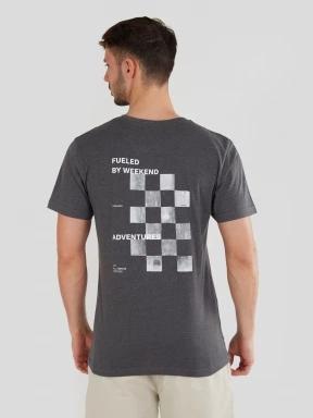 Fundango Basic-T Logo 07 férfi rövid ujjú póló szürke színben 3