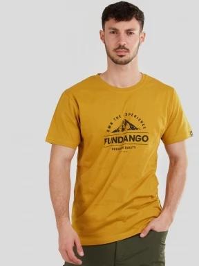 Fundango Basic-T Logo 12 férfi rövid ujjú póló sárga színben 1