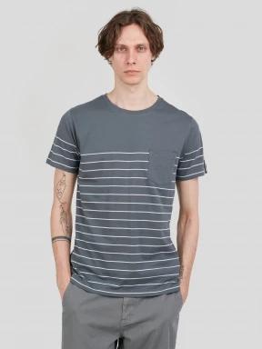 Fundango Jaggy Pocket T-shirt férfi rövid ujjú póló szürke színben 1