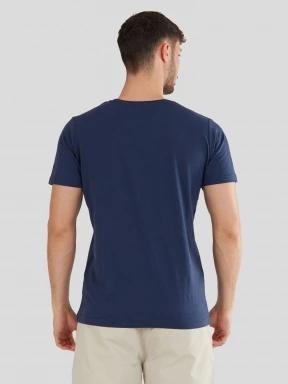 Fundango Jaggy Structured T-Shirt férfi rövid ujjú póló sötétkék színben 3