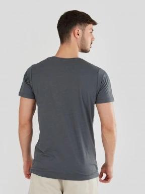Fundango Jaggy Structured T-Shirt férfi rövid ujjú póló szürke színben 3