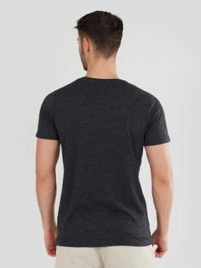 Fundango Jaggy Structured T-Shirt férfi rövid ujjú póló fekete színben 3