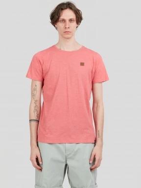 Fundango Jaggy Structured T-shirt férfi rövid ujjú póló rózsaszín színben 1