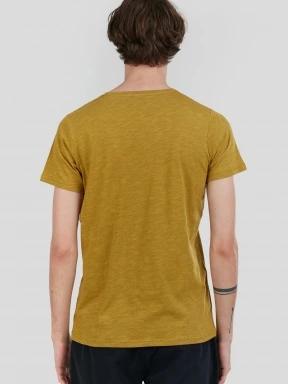 Fundango Jaggy Structured T-shirt férfi rövid ujjú póló oliva színben 3