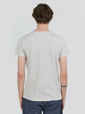Fundango Jaggy Structured T-shirt férfi rövid ujjú póló homok színben 3