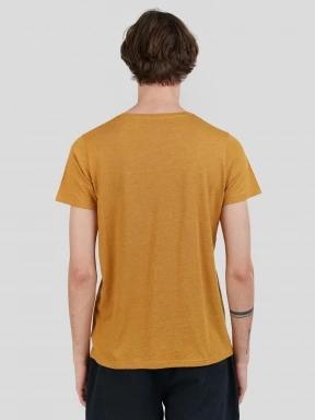 Fundango Jaggy Structured T-shirt férfi rövid ujjú póló sárga színben 3