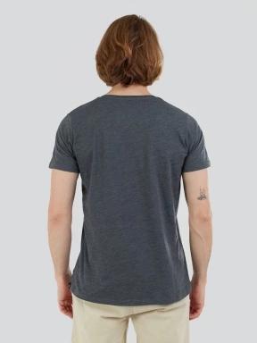 Fundango Jaggy Structured T-shirt férfi rövid ujjú póló szürke színben 3