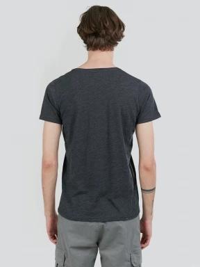 Fundango Jaggy Structured T-shirt férfi rövid ujjú póló fekete színben 3