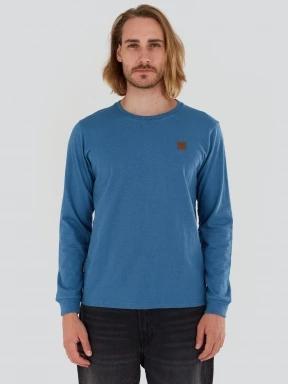Fundango Justin Longsleeve T-shirt férfi hosszú ujjú póló kék színben 1