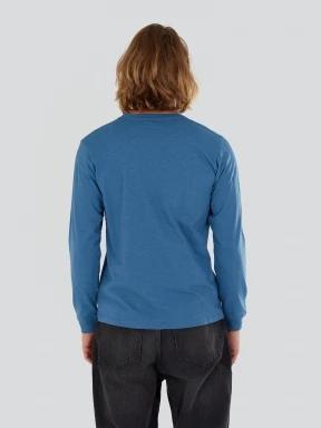 Fundango Justin Longsleeve T-shirt férfi hosszú ujjú póló kék színben 3