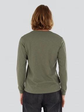 Fundango Justin Longsleeve T-shirt férfi hosszú ujjú póló zöld színben 3