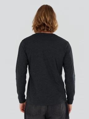 Fundango Justin Longsleeve T-shirt férfi hosszú ujjú póló fekete színben 3