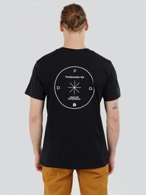 Fundango Compass Graphic-T férfi rövid ujjú póló fekete színben 3