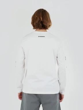 Fundango Essential Graphic Long-T férfi hosszú ujjú póló fehér színben 3