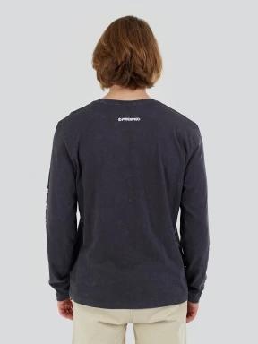Fundango Essential Graphic Long-T férfi hosszú ujjú póló fekete színben 3