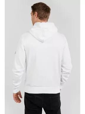 Fundango Hoover Hooded sweatshirt férfi kapucnis pulóver fehér színben 3