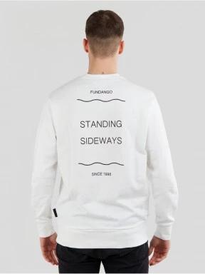 Fundango Warren Sweatshirt férfi pulóver fehér színben 3