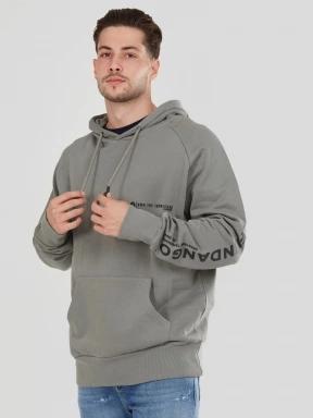 Fundango Talis Hooded Sweatshirt férfi pulóver zöld színben 1