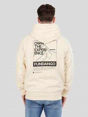 Fundango Talis Hooded Sweatshirt férfi pulóver homok színben 3