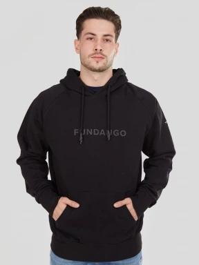 Fundango Talis Hooded Sweatshirt férfi pulóver fekete színben 1
