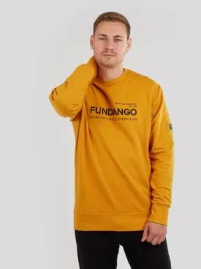 Fundango Warren Sweatshirt férfi pulóver sárga színben 1