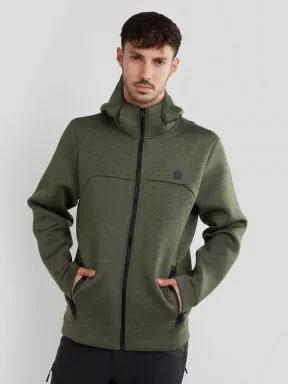 Fundango Hamal Tech Hoodie férfi kapucnis pulóver oliva színben 1
