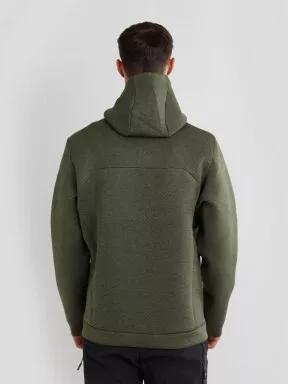 Fundango Hamal Tech Hoodie férfi kapucnis pulóver oliva színben 3