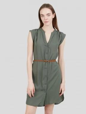 Fundango Mona Dress női ruha oliva színben 1