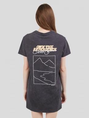 Fundango Swell Tee Dress női pólóruha fekete színben 3