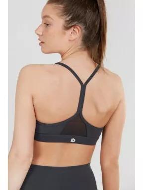 Fundango Cane Mid Support Sportbra női sportmelltartó szürke színben 3