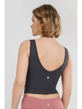 Fundango Croft Long Line Sportbra női sportmelltartó szürke színben 3