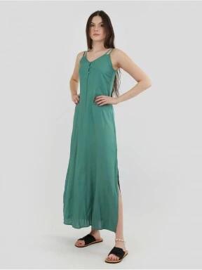 Fundango Helena Dress női ruha zöld színben 1