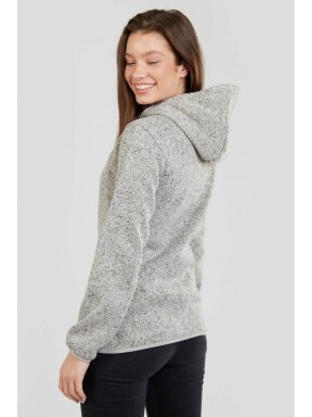 Fundango Share Hooded Fleece női kapucnis pulóver fehér színben 3