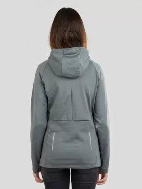 Fundango Share Hooded Fleece női polár pulóver oliva színben 3