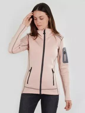 Fundango Antila Fleece Jacket női polár pulóver rózsaszín színben 1
