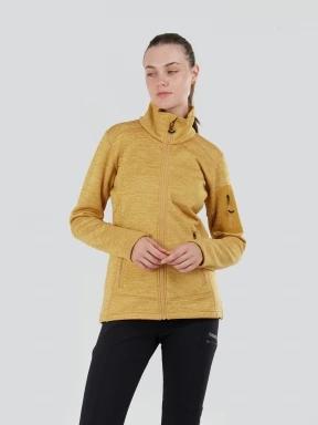 Fundango Antila Fleece Jacket női polár pulóver sárga színben 1