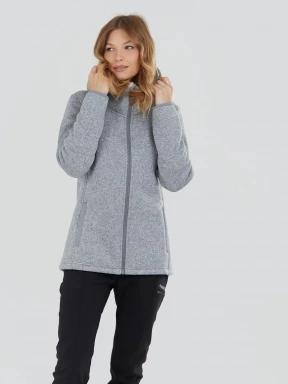 Fundango Ara Fleece Jacket női polár pulóver szürke színben 1