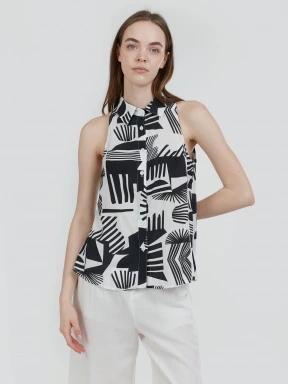 Fundango Myrto Sleeveless Shirt női blúz fekete színben 1